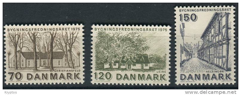 Denmark 1975. European Building Preservation Year. Complete Set Of 3 - Nuovi