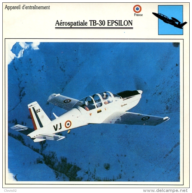 Fiche Aviation Appareil D'entrainement Aérospatiale TB-30 EPSILON - Avions