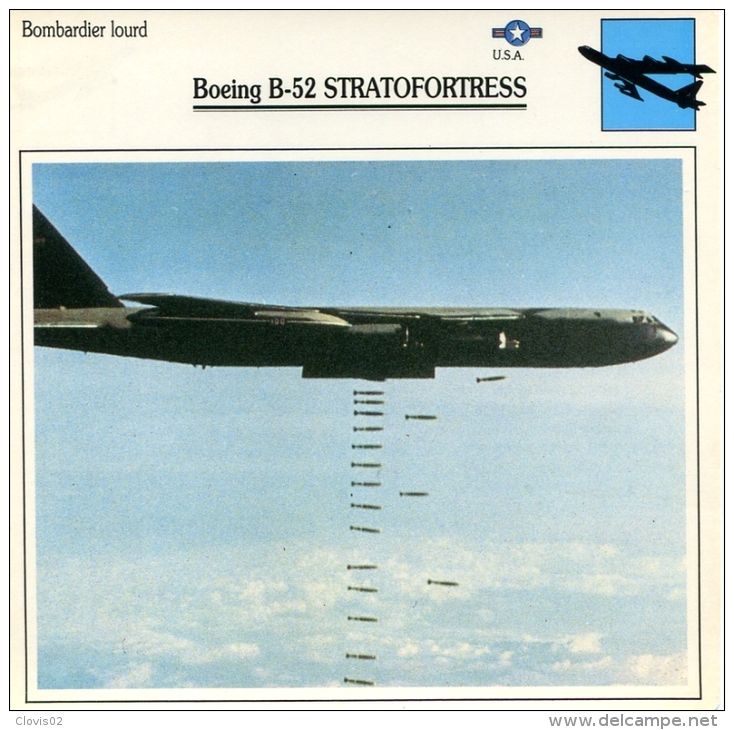 Fiche Aviation Bombardier Lourd Boeing B-52 STRATOFORTRESS - Vliegtuigen