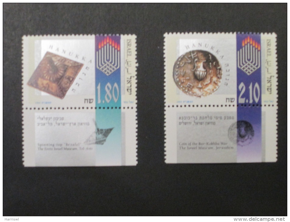 ISRAEL 1997 HANUKKAH  MINT TAB  SET - Ungebraucht (mit Tabs)