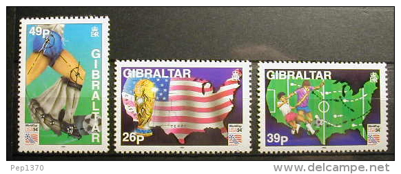 GIBRALTAR 1994 - CAMPEONATO DEL MUNDO DE FUTBOL - YVERT Nº 696-698 - 1994 – États-Unis