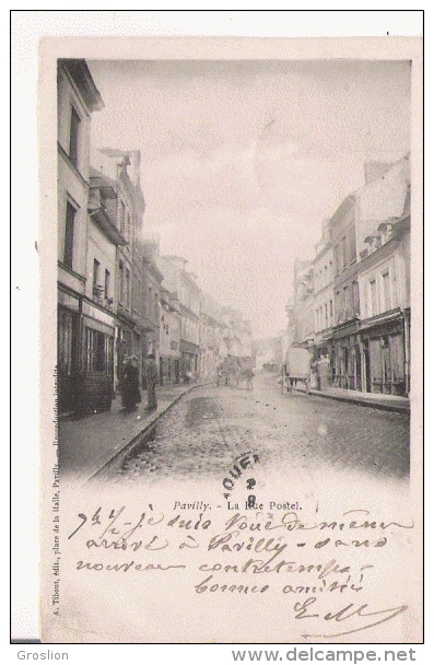 PAVILLY  LA RUE POSTEL 1903 - Pavilly