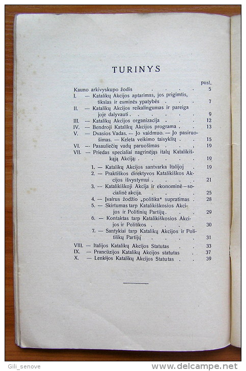 1933 Lithuania Lietuva /Katalik&#x173; akcija (Catholic Action)