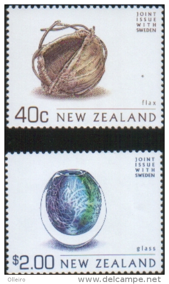 Nuova Zelanda New Zealand 2002 Joint Issue With Sweden  Artistic Crafts 2v  ** MNH - Ongebruikt