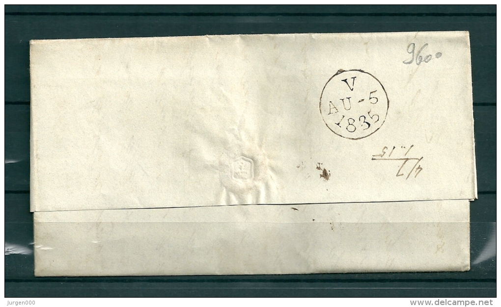 Brief Naar Kent 05/08/1835 (GA9600) - ...-1840 Préphilatélie