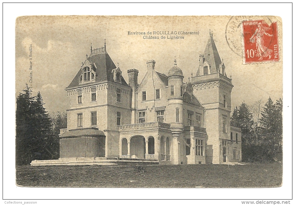 Cp, 16, Env. De Rouillac, Château De Lignères,voyagée - Rouillac