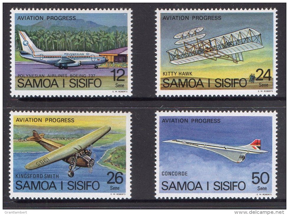 Samoa 1978 Progress Of Aviation Set Of 4 MNH - Samoa