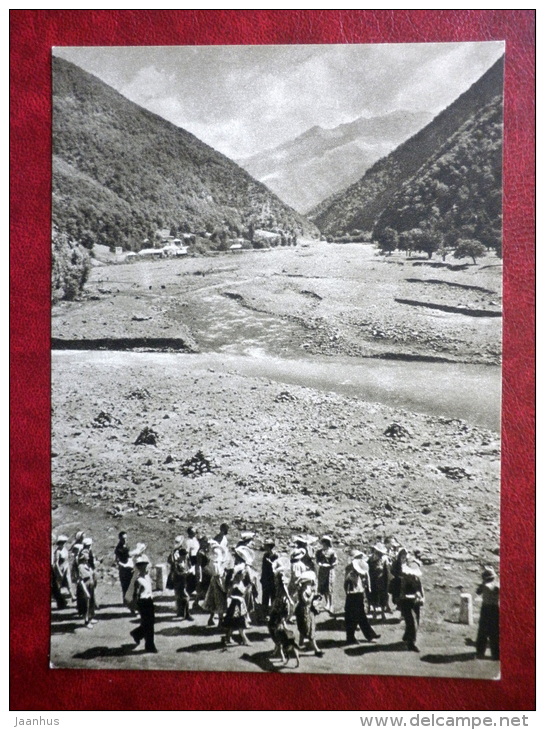 At The Confluence Of Black And White Aragavi Rivers - Georgian Military Road - 1955 - Georgia USSR - Unused - Georgien