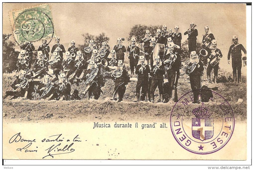 Kre009/   KRETA - Franz. Expeditions-Korps Auf Kreta Mit Polizei -Musik-Kapelle, Mit Sonderstempel - Kreta