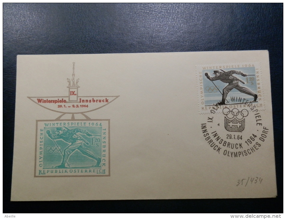 35/434    FDC.           AUTRICHE - Water-skiing