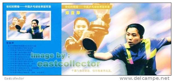 China Pre-stamped Card Postal Stationery Table Tennis (ping Pong ) World Champion -- Deng Yaping - Tischtennis