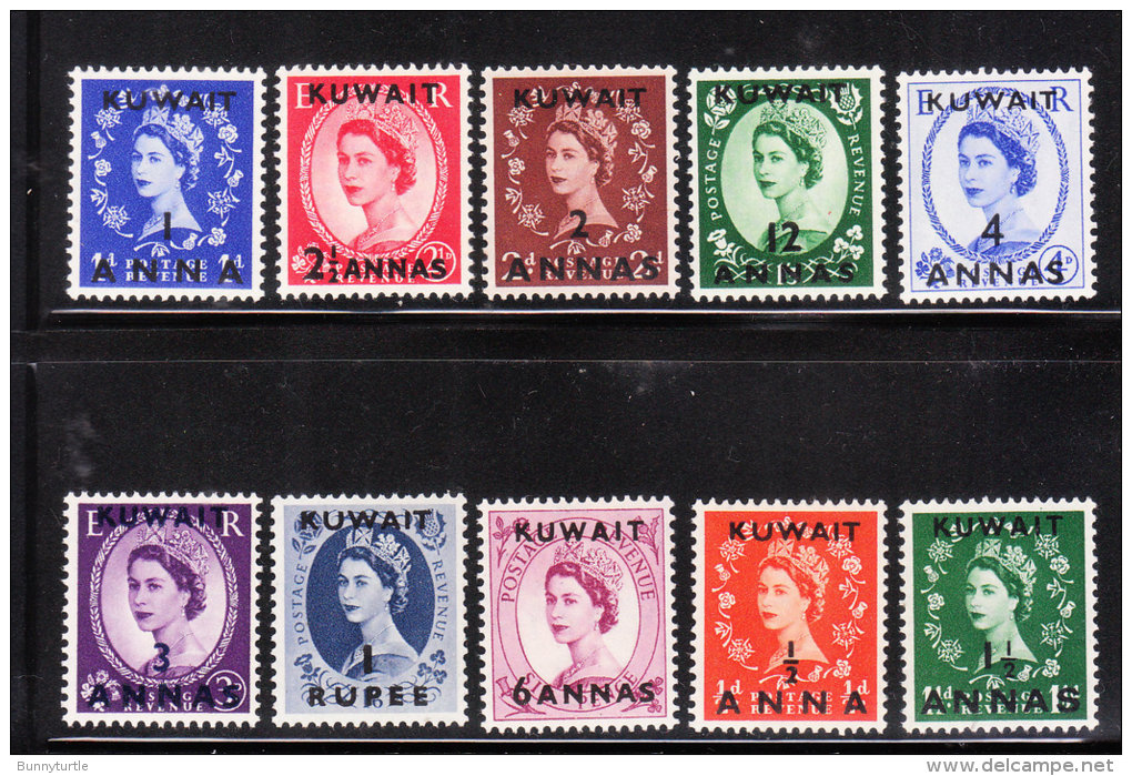 Kuwait 1952-54 QE Surcharged & New Values MNH - Koeweit