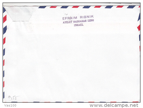 SKY DIVING, PARACHUTISME, STAMPS ON AIRMAIL COVER, 2001, ISRAEL - Lettres & Documents