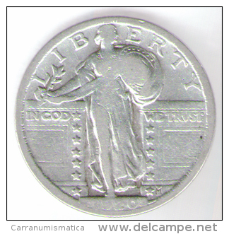 U.S.A. - STATI UNITI D' AMERICA - QUARTER DOLLAR ( 1920 ) STANDING LIBERTY - AG / SILVER - 1916-1930: Standing Liberty