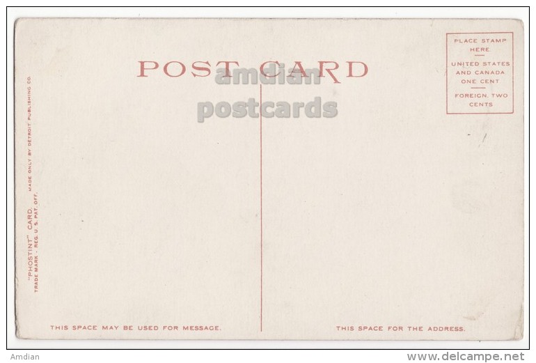 ARCH ROCK ~MACKINAC ISLAND MICHIGAN ~c1910s-20s Vintage Postcard ~SAILBOAT  [4427] - Warren