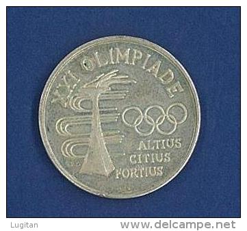 MEDAGLIA ARGENTO  - XXI OLIMPIADE ANNO 1976 - DIMENSIONI E PESO DELLA 500 ARGENTO ITALIA CARAVELLE - Non Classés