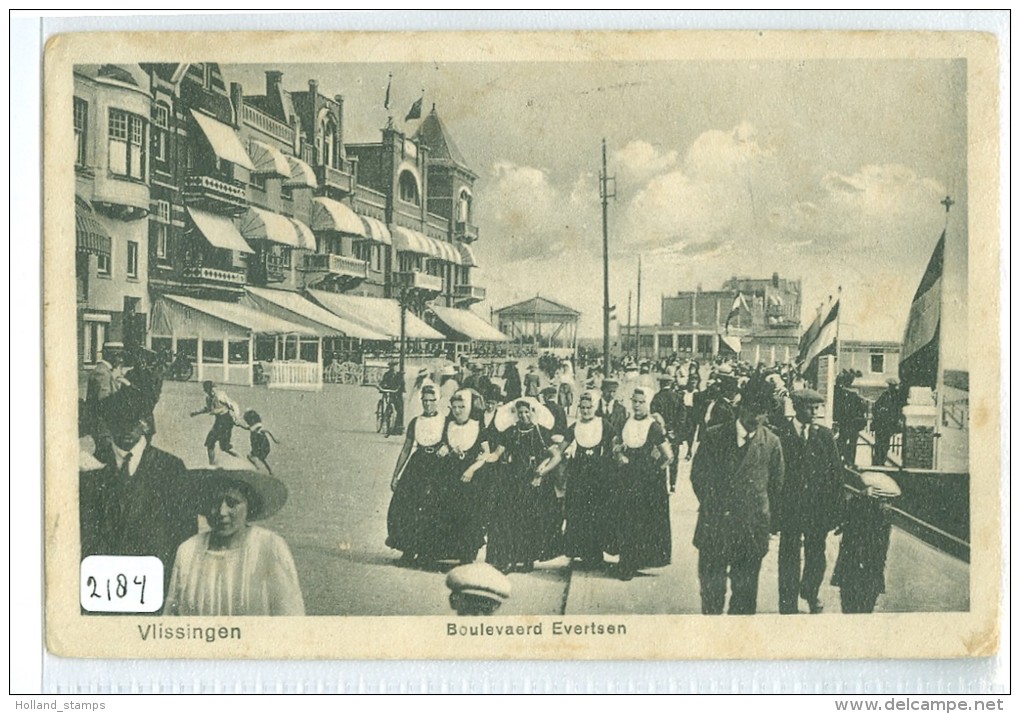 VLISSINGEN * BOULEVARD EVERTSEN * ANSICHTKAART * CPA (2184) GELOPEN IN 1921 NAAR MAASSLUIS - Vlissingen