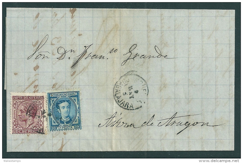Spain 1877 EDIFIL 175-188 - Covers & Documents