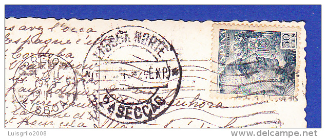 CORREIOS.LISBOA - 1.VII.1949 --- LISBOA NORTE.2ªSECÇÃO  --- STAMP ESPANA CORREOS --- - Covers & Documents