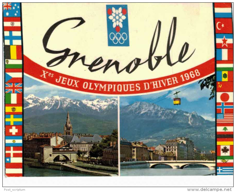 Thème - Jeux olympiques Grenoble Chamrousse 1968 - lot de 26 cartes (dont 3 doubles)