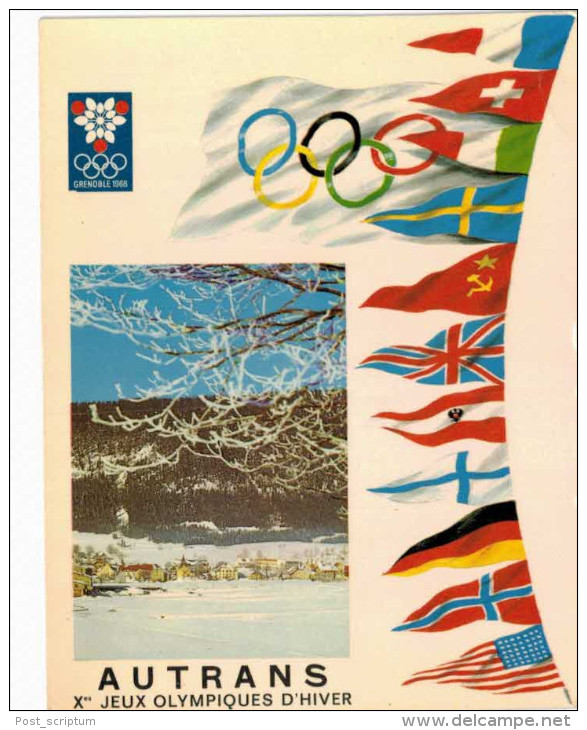 Thème - Jeux olympiques Grenoble Chamrousse 1968 - lot de 26 cartes (dont 3 doubles)