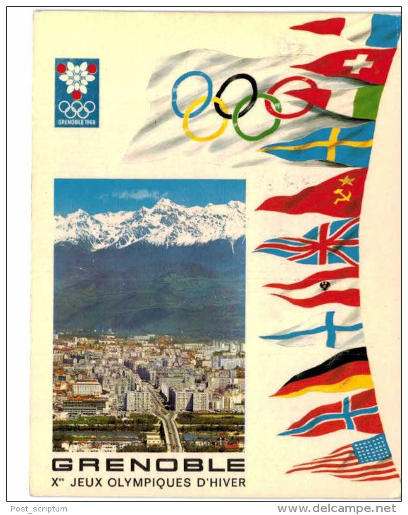 Thème - Jeux olympiques Grenoble Chamrousse 1968 - lot de 26 cartes (dont 3 doubles)