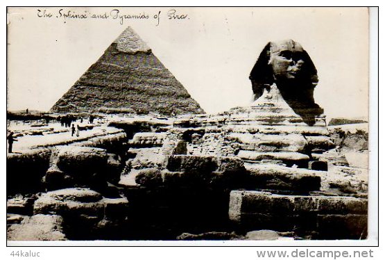 Carte Phot The Sphinx Cachet Pquebot Port Said Et Machine à Timbre SEMCO 1962 (voir Scans Recto Et Verso) - Piramidi