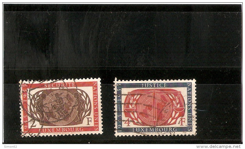 LUXEMBOURG  N°497/498 OBLITERE  1955 - Used Stamps