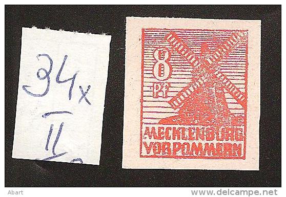 Mecklenburg - Vorpommern Nr. 34 X Mit Plattenfehler II - Postfrisch - Mint