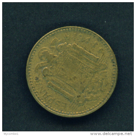 SPAIN - 1944 1p Circ. - 1 Peseta