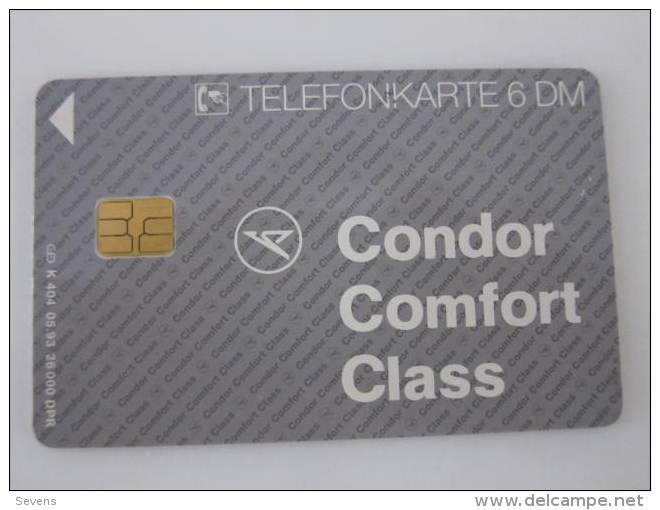 Germany Chip Phonecard,K404 05.93 Condor Airlines Comfort Class ,used - K-Reeksen : Reeks Klanten