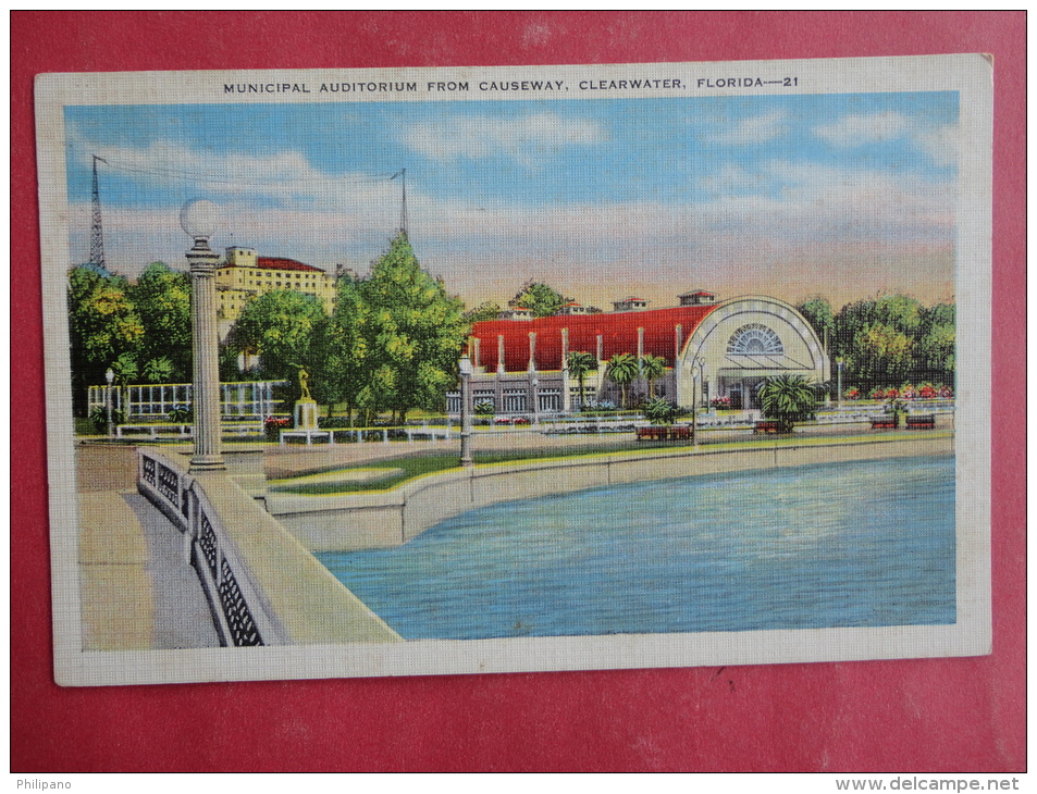 Clearwater,FL--Municipal Auditorium From Causeway--not Mailed--PJ162 - Clearwater