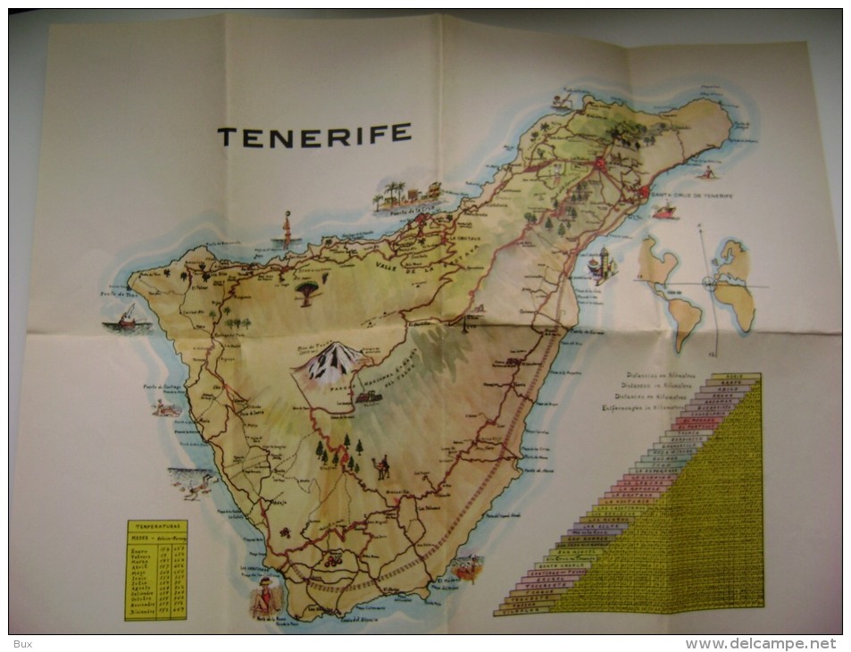 1969 FOLDER BOX  PACCHETTO VIAGGIO  HOTEL  TENERIFE SPAIN  COSTA CROCIERA NAVE PIROSCAFO FEDERICO BIGLIETTO TICKETS - Wereld