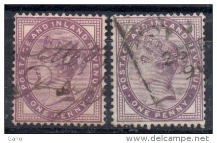 Grande Bretagne ; Great Britain ; 1881 ;n° Y: 73 X2 ; Ob ; " 2 Teintes " ; Cote Y : 2.00 E. - Non Classés