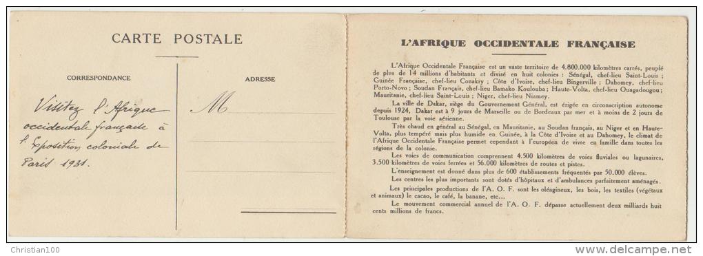 LIVRET DE 2 CPA  : HAUTE VOLTA ET SENEGAL + CARTE AFRIQUE -ECRITE 1931- 3 SCANS - - Burkina Faso