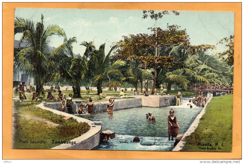 Post Laundry Zamboanga  Manila 1905 Philippines Postcard - Filipinas