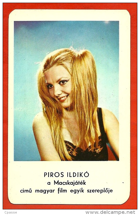 Petit Calendrier Publicitaire 1973 - (Actrice Cinéma) Piros Ildiko - PUB Publicité (Hongrie) Blonde Coiffure - Kleinformat : 1971-80