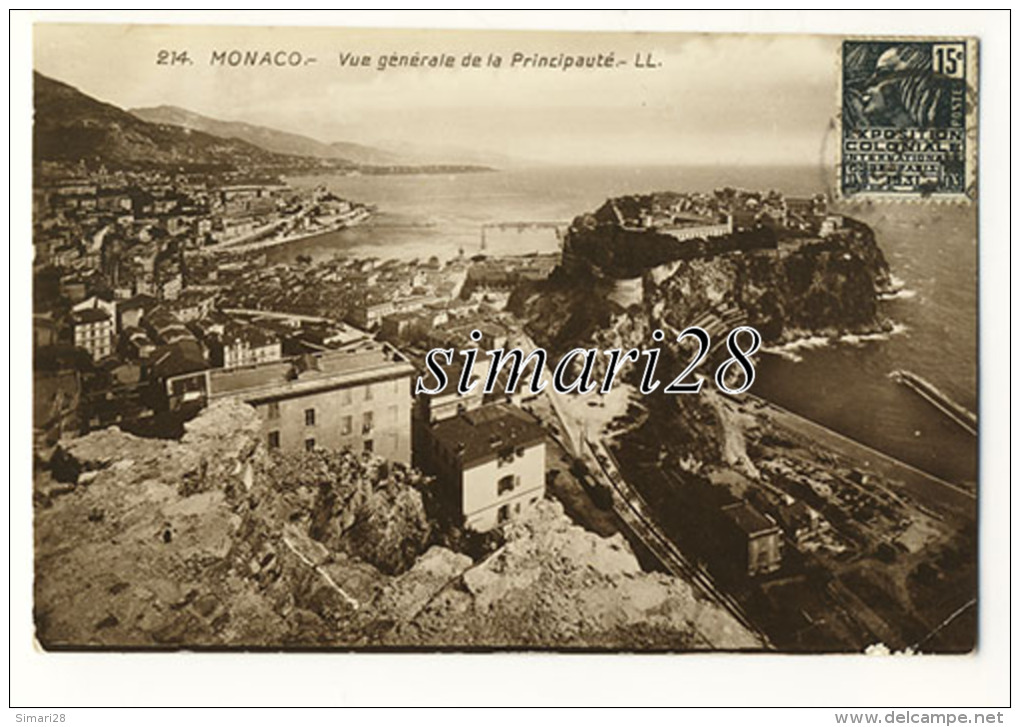 MONACO - N° 214 - VUE GENERALE DE LA PRINCIPAUTE - Multi-vues, Vues Panoramiques