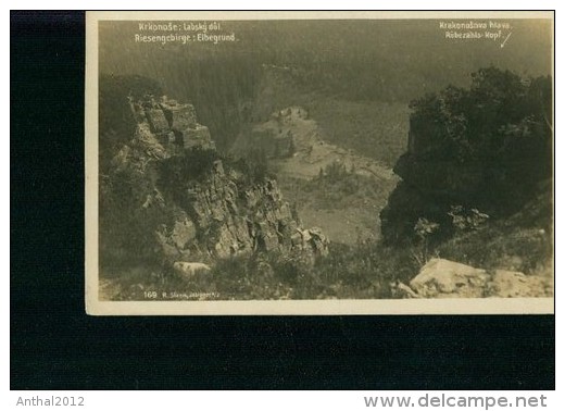 Riesengebirge Elbegrund Rübezahls-Kopf Krkonose Lasky Dul Hlava Sw Um 1920 - Boehmen Und Maehren