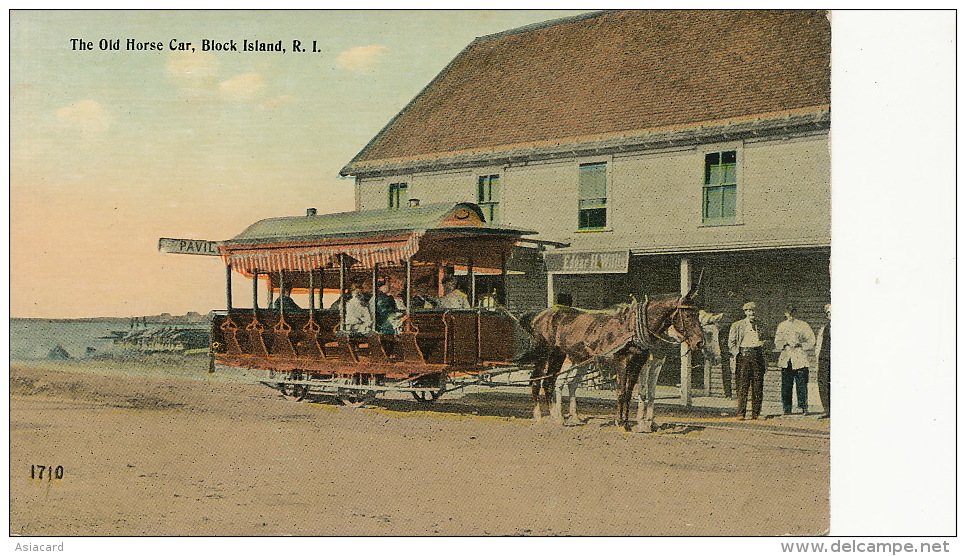 Block Island The Old Horse Car Tramway Tram Edit H. Seddon Rhode Island Attelage Cheval - Altri & Non Classificati