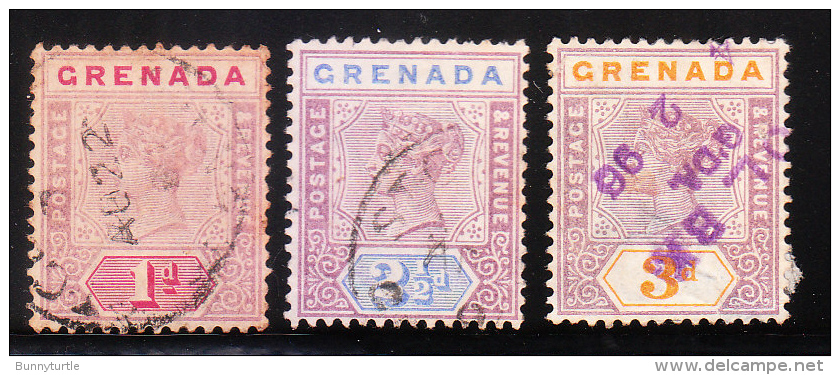 Grenada 1895-99 Queen Victoria 3v Used - Grenada (...-1974)