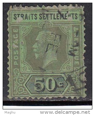 Straits Settlements Used 1921, 50c Multi Scrpit, Malaya / Malaysia, As Scan, Filler - Straits Settlements