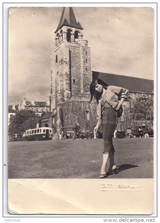 CPSM Photo Photographe édit Albert  Monier N° 384 Paris A Saint Germain Des Près N°384 écrite Timbrée 1955 - Monier