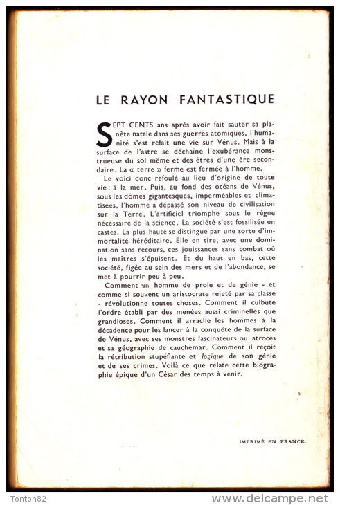 Henry Kuttner -  Vénus Et Le Titan - Le Rayon Fantastique - ( 1958 ) . - Le Rayon Fantastique