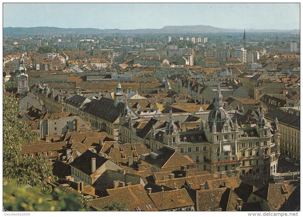 ZS43918  Blick Vom Schlossberg  Mit Rathaus  Graz  2 Scans - Graz