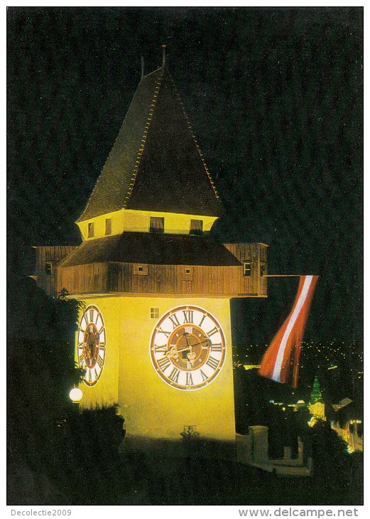 ZS43995 Bei Nacht Uhrturm     Graz      2 Scans - Graz