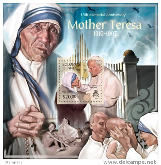 Solomon Islands. 2013 Mother Teresa. (313b) - Mother Teresa