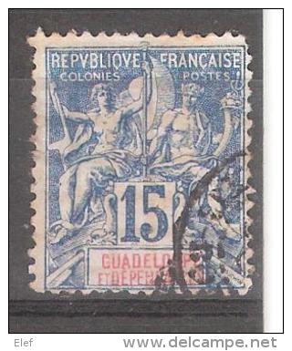 GUADELOUPE, 1892, Type Groupe, Yvert N° 32, 15 C Bleu,obl , TB - Oblitérés