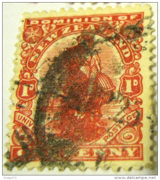 New Zealand 1909 Dominion 1d - Used - Oblitérés