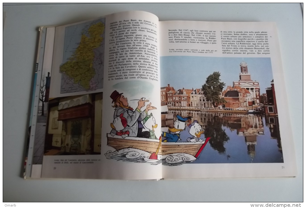 Lib196 In Giro Per Il Mondo Con Disney, Vol. N.2 Europa, Mondadori Editore, 1976 - Prima Edizione, Paperino, Topolino - Prime Edizioni